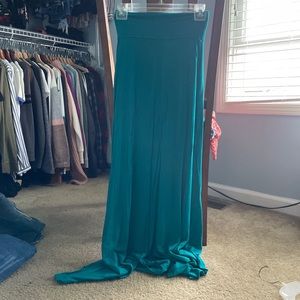 green/blue maxi skirt